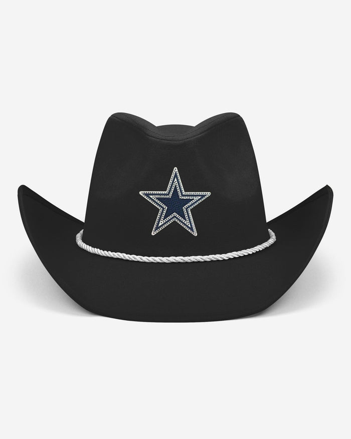 Dallas Cowboys Black Rhinestone Logo Cowboy Hat FOCO - FOCO.com