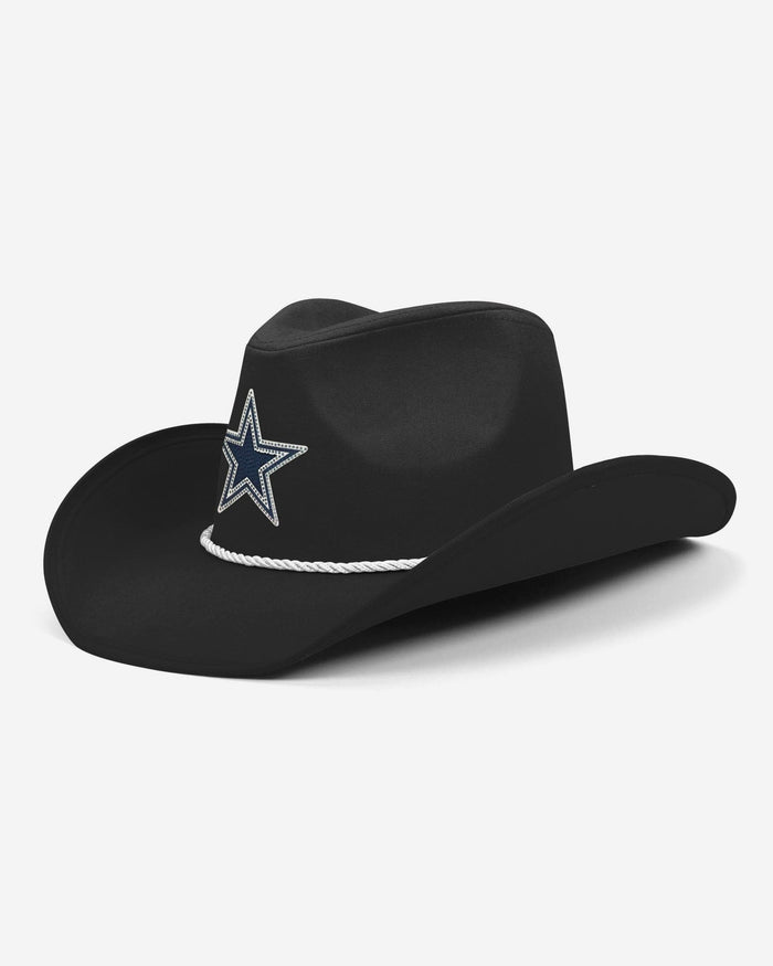 Dallas Cowboys Black Rhinestone Logo Cowboy Hat FOCO - FOCO.com