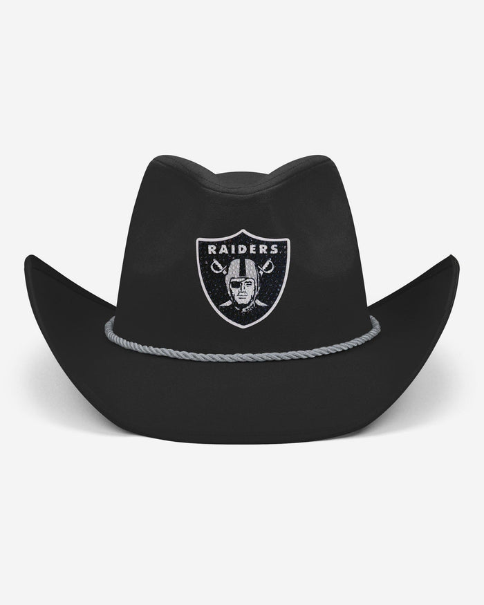 Las Vegas Raiders Black Rhinestone Logo Cowboy Hat FOCO - FOCO.com