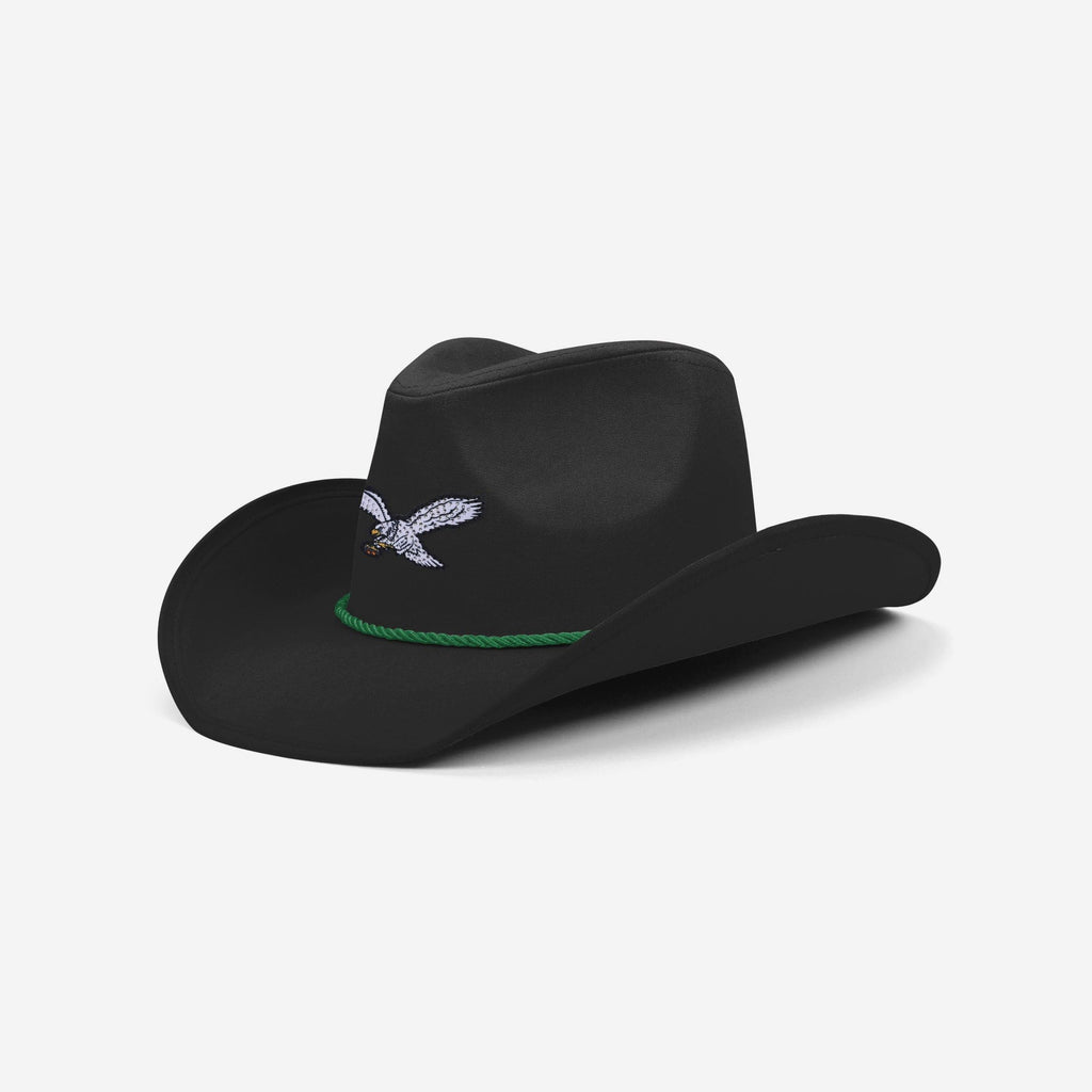 Philadelphia Eagles Retro Black Rhinestone Logo Cowboy Hat FOCO - FOCO.com