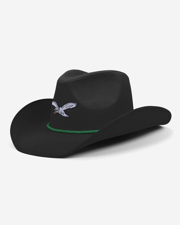 Philadelphia Eagles Retro Black Rhinestone Logo Cowboy Hat FOCO - FOCO.com