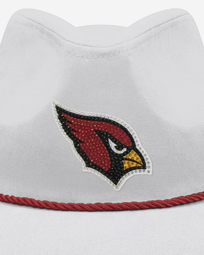 Arizona Cardinals White Rhinestone Logo Cowboy Hat FOCO - FOCO.com