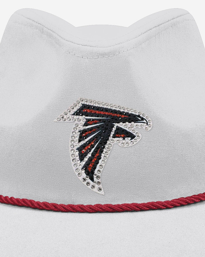 Atlanta Falcons White Rhinestone Logo Cowboy Hat FOCO - FOCO.com