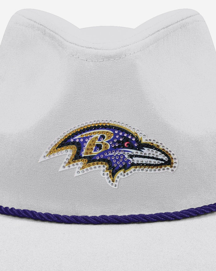 Baltimore Ravens White Rhinestone Logo Cowboy Hat FOCO - FOCO.com