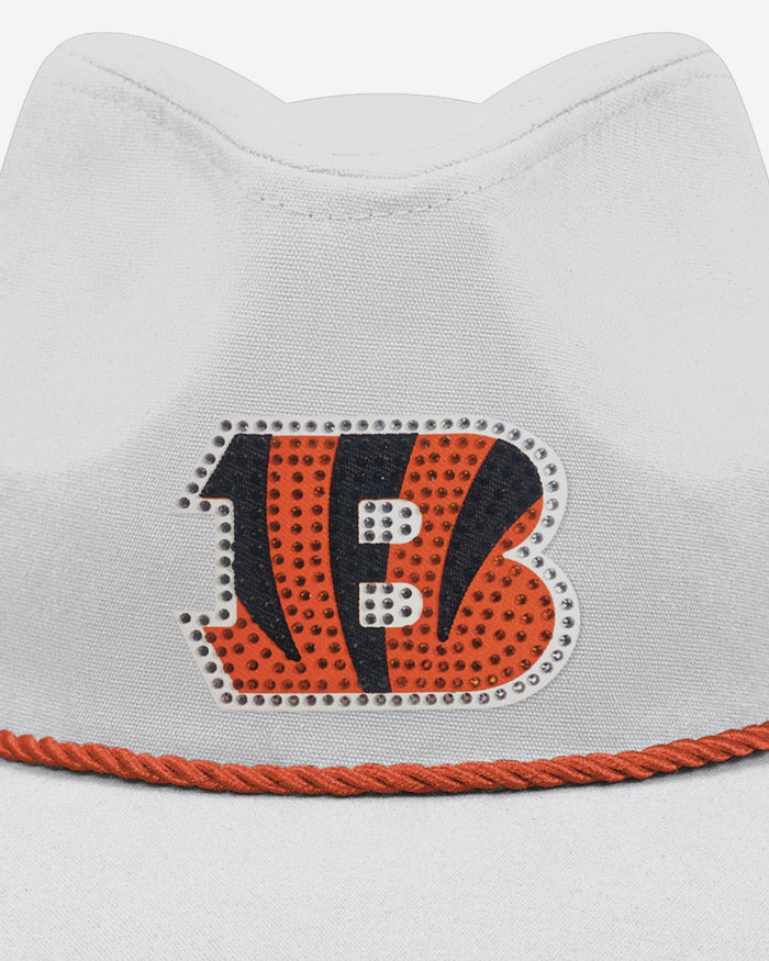 Cincinnati Bengals White Rhinestone Logo Cowboy Hat FOCO - FOCO.com