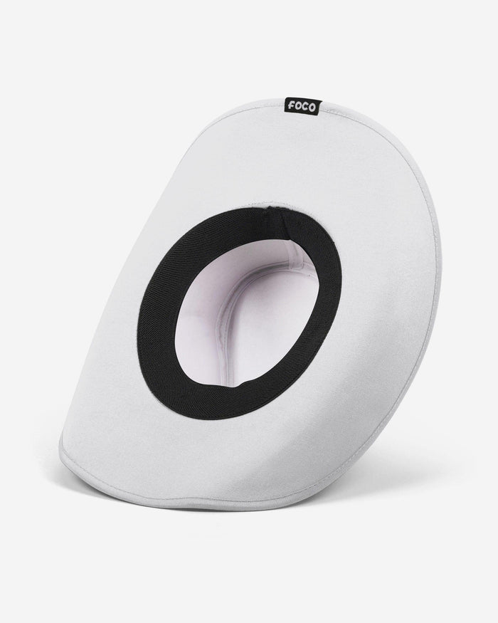 Carolina Panthers White Rhinestone Logo Cowboy Hat FOCO - FOCO.com