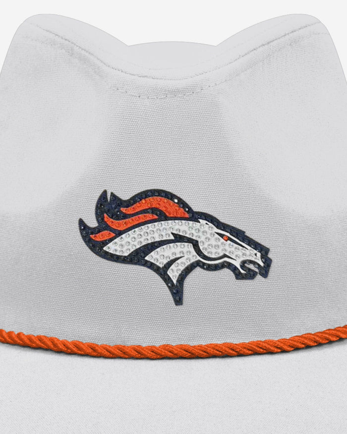 Denver Broncos White Rhinestone Logo Cowboy Hat FOCO - FOCO.com