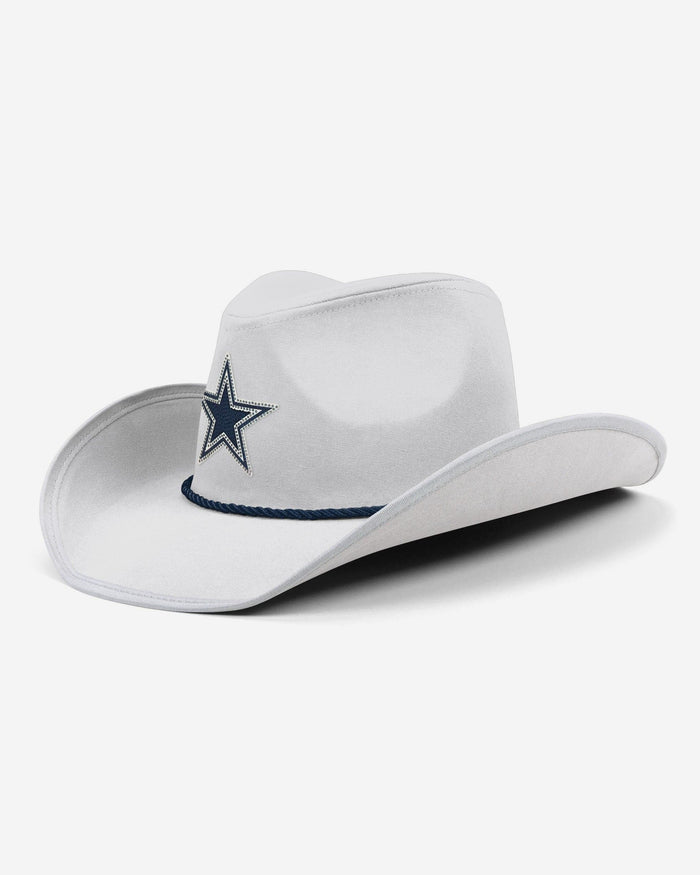 Dallas Cowboys White Rhinestone Logo Cowboy Hat FOCO - FOCO.com