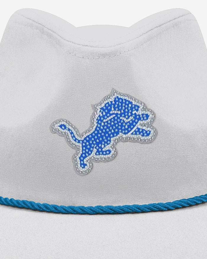 Detroit Lions White Rhinestone Logo Cowboy Hat FOCO - FOCO.com