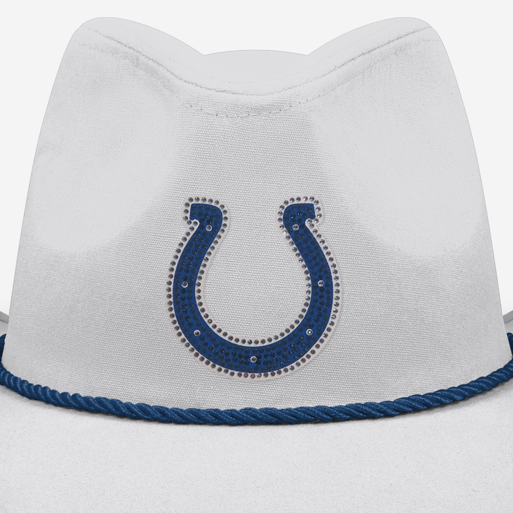 Indianapolis Colts White Rhinestone Logo Cowboy Hat