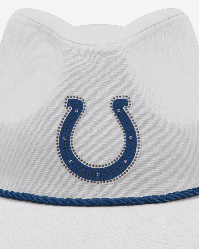Indianapolis Colts White Rhinestone Logo Cowboy Hat FOCO - FOCO.com