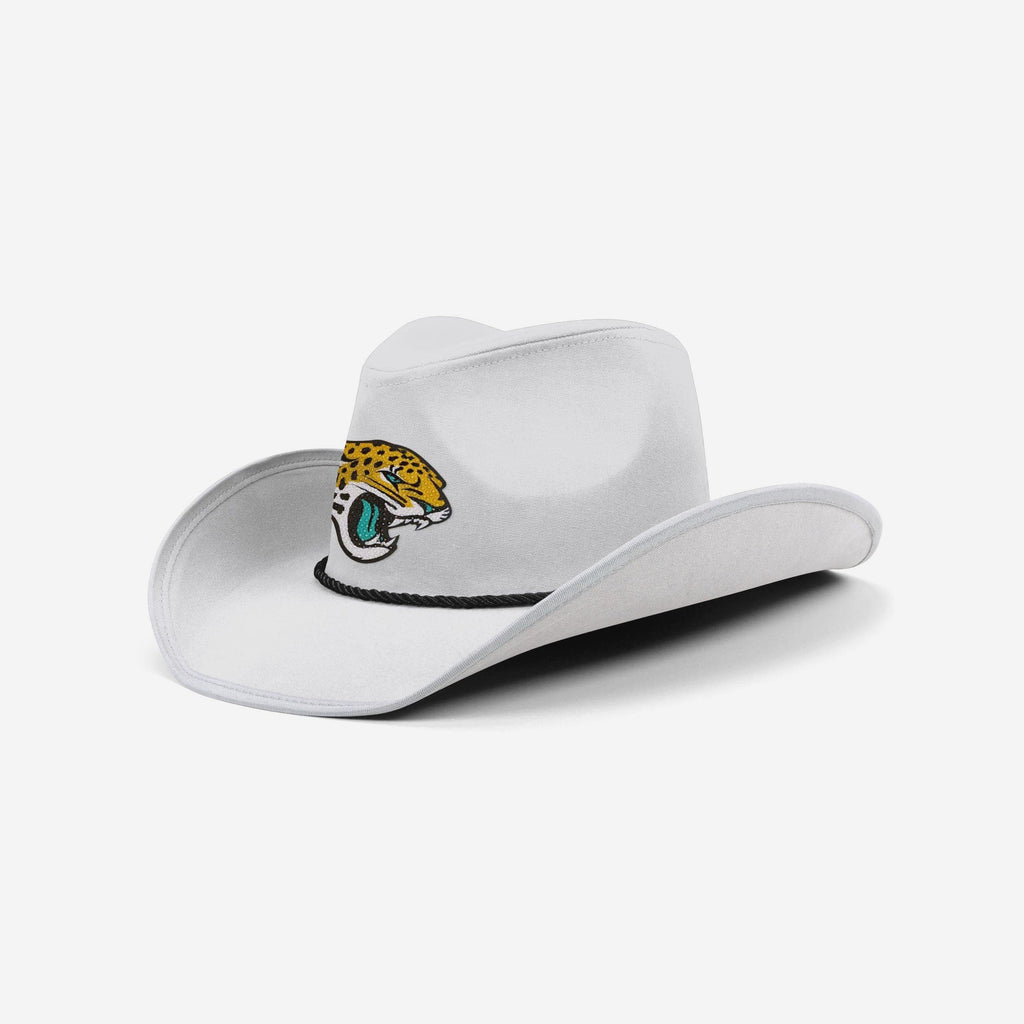 Jacksonville Jaguars White Rhinestone Logo Cowboy Hat FOCO - FOCO.com