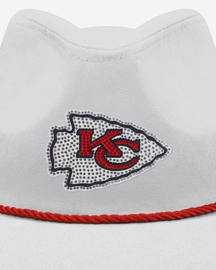 Kansas City Chiefs White Rhinestone Logo Cowboy Hat FOCO - FOCO.com