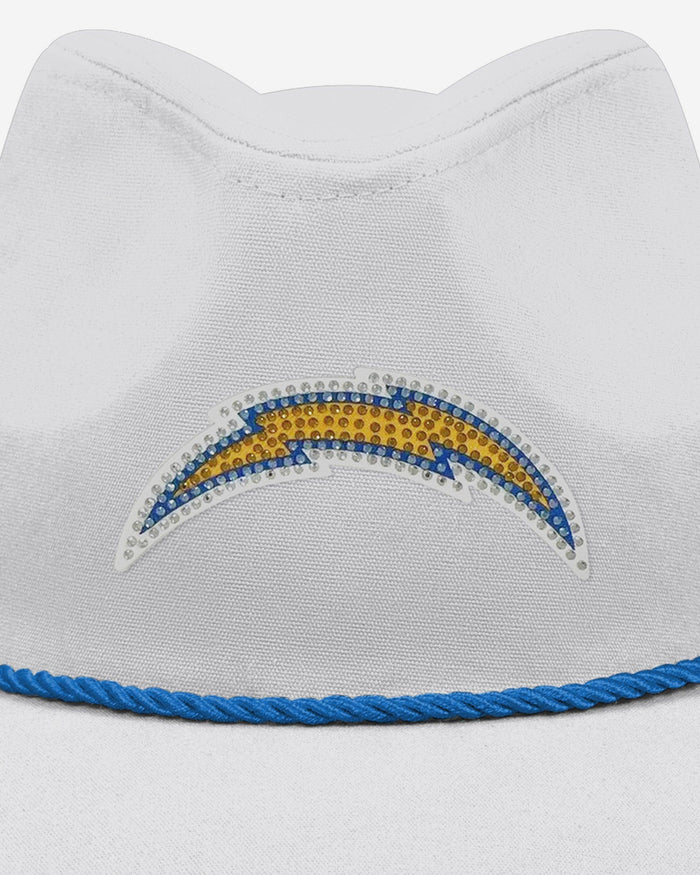 Los Angeles Chargers White Rhinestone Logo Cowboy Hat FOCO - FOCO.com