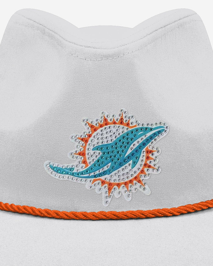 Miami Dolphins White Rhinestone Logo Cowboy Hat FOCO - FOCO.com