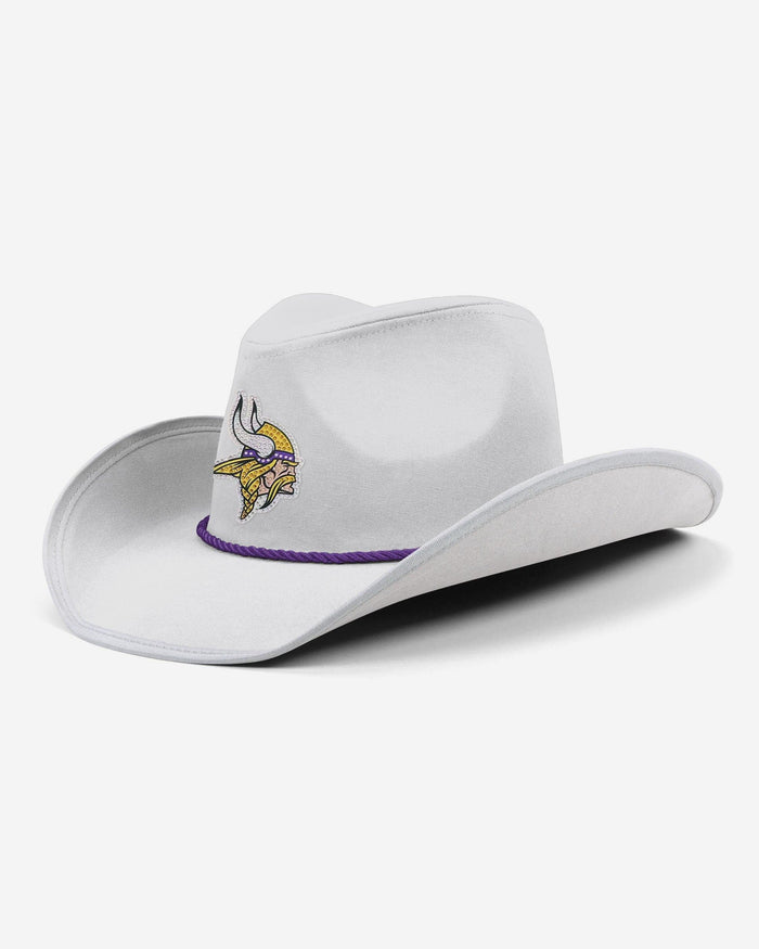 Minnesota Vikings White Rhinestone Logo Cowboy Hat FOCO - FOCO.com