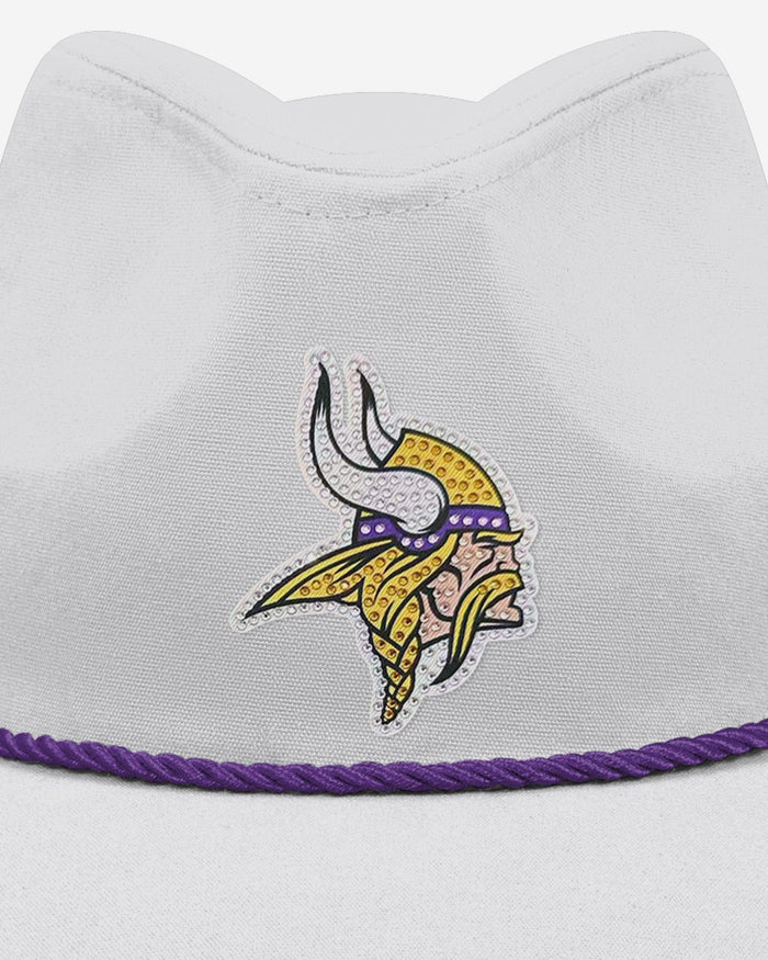 Minnesota Vikings White Rhinestone Logo Cowboy Hat FOCO - FOCO.com