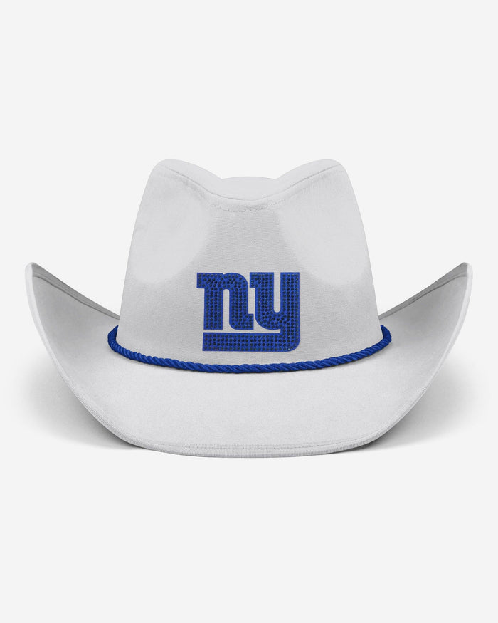 New York Giants White Rhinestone Logo Cowboy Hat FOCO - FOCO.com