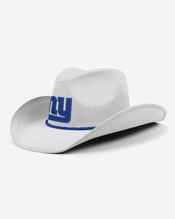 New York Giants White Rhinestone Logo Cowboy Hat FOCO - FOCO.com