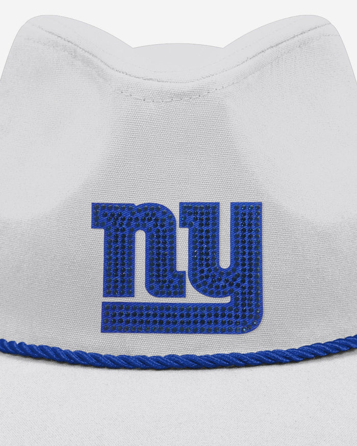 New York Giants White Rhinestone Logo Cowboy Hat FOCO - FOCO.com
