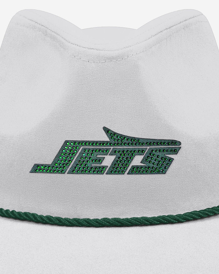 New York Jets White Rhinestone Logo Cowboy Hat FOCO - FOCO.com