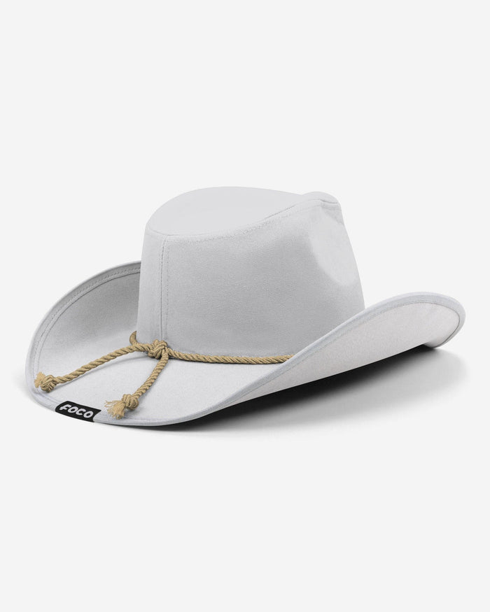 New Orleans Saints White Rhinestone Logo Cowboy Hat FOCO - FOCO.com