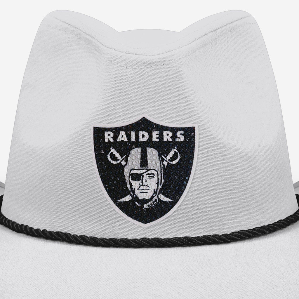 Las Vegas Raiders White Rhinestone Logo Cowboy Hat FOCO
