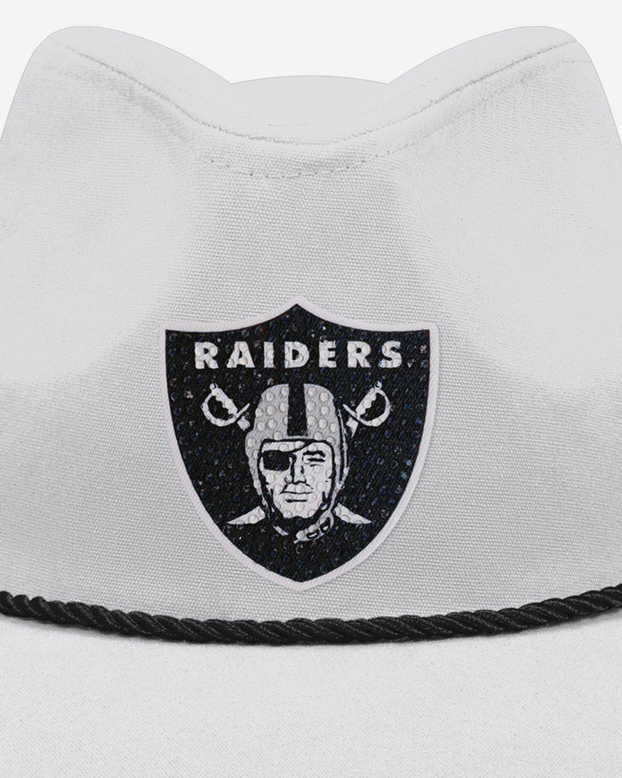 Las Vegas Raiders White Rhinestone Logo Cowboy Hat FOCO - FOCO.com