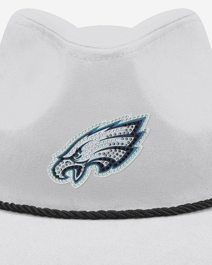 Philadelphia Eagles White Rhinestone Logo Cowboy Hat FOCO - FOCO.com