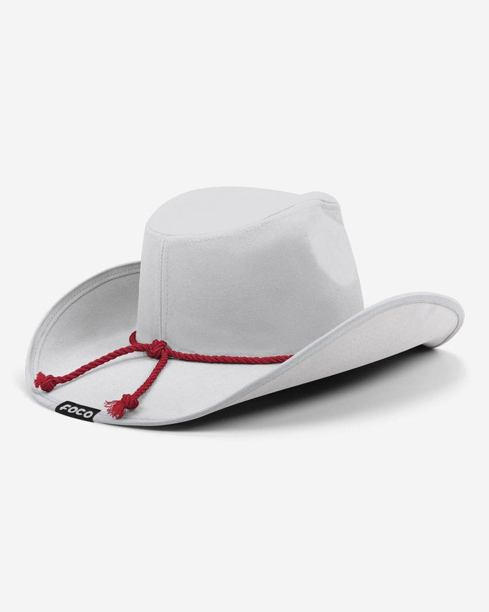 San Francisco 49ers White Rhinestone Logo Cowboy Hat FOCO - FOCO.com