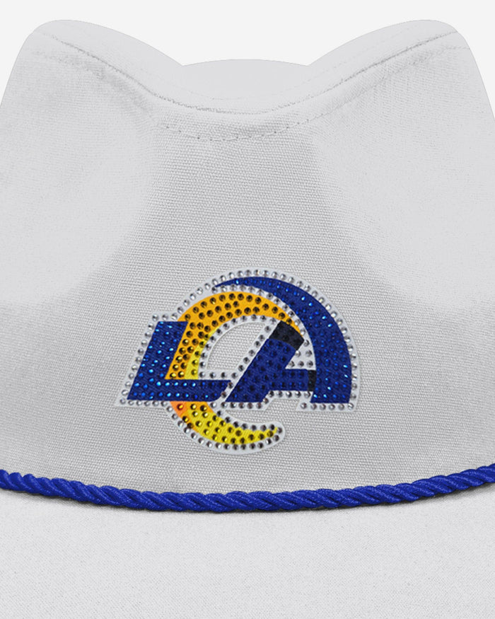 Los Angeles Rams White Rhinestone Logo Cowboy Hat FOCO - FOCO.com