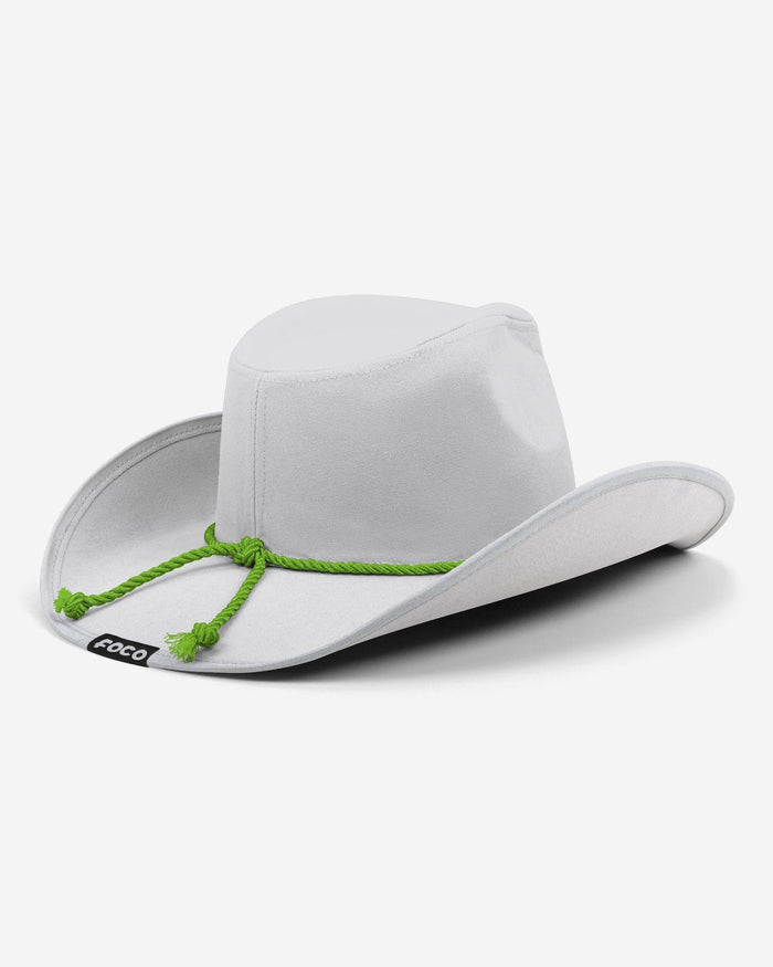 Seattle Seahawks White Rhinestone Logo Cowboy Hat FOCO - FOCO.com