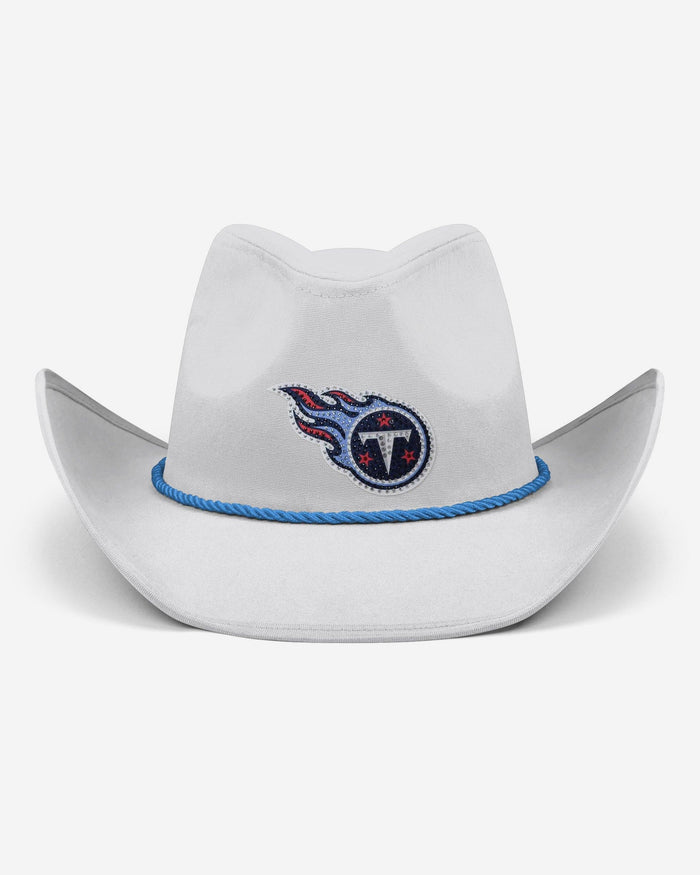 Tennessee Titans White Rhinestone Logo Cowboy Hat FOCO - FOCO.com