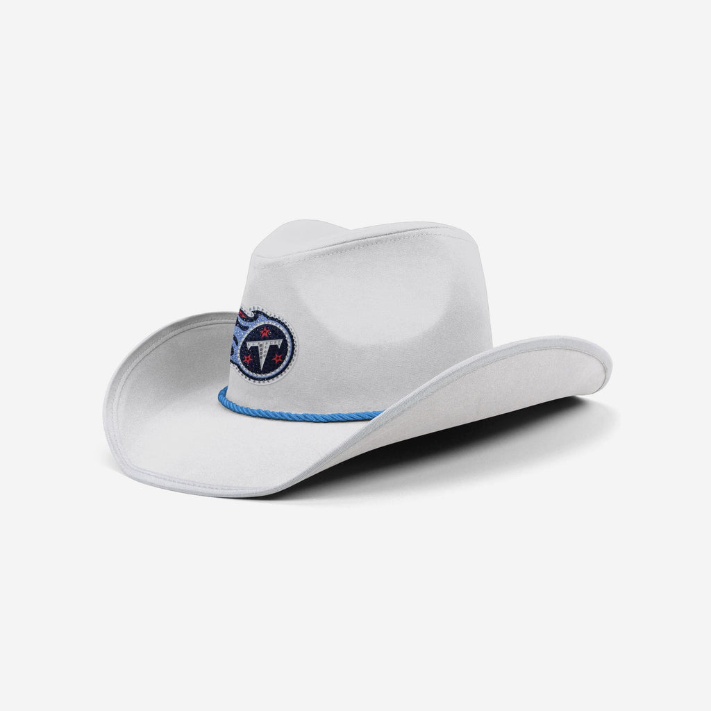 Tennessee Titans White Rhinestone Logo Cowboy Hat FOCO - FOCO.com