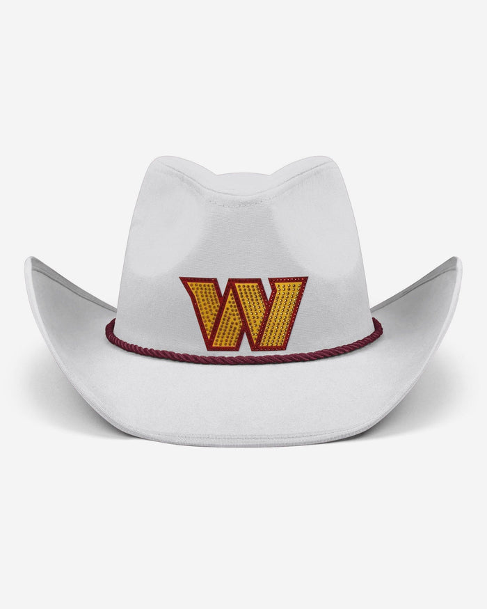 Washington Commanders White Rhinestone Logo Cowboy Hat FOCO - FOCO.com