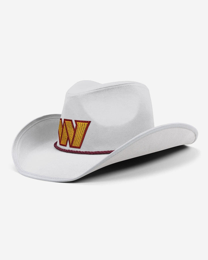 Washington Commanders White Rhinestone Logo Cowboy Hat FOCO - FOCO.com
