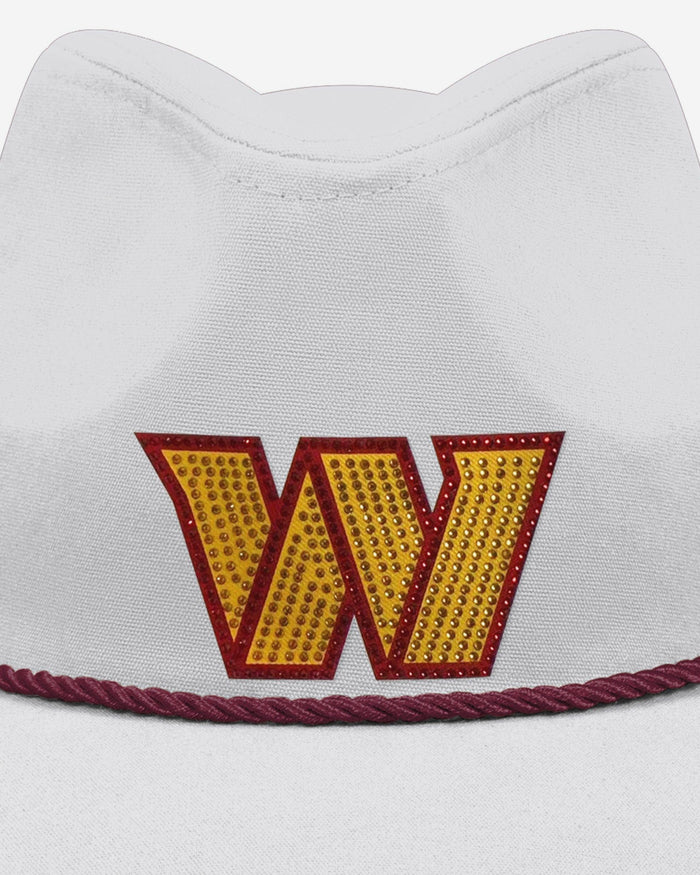 Washington Commanders White Rhinestone Logo Cowboy Hat FOCO - FOCO.com