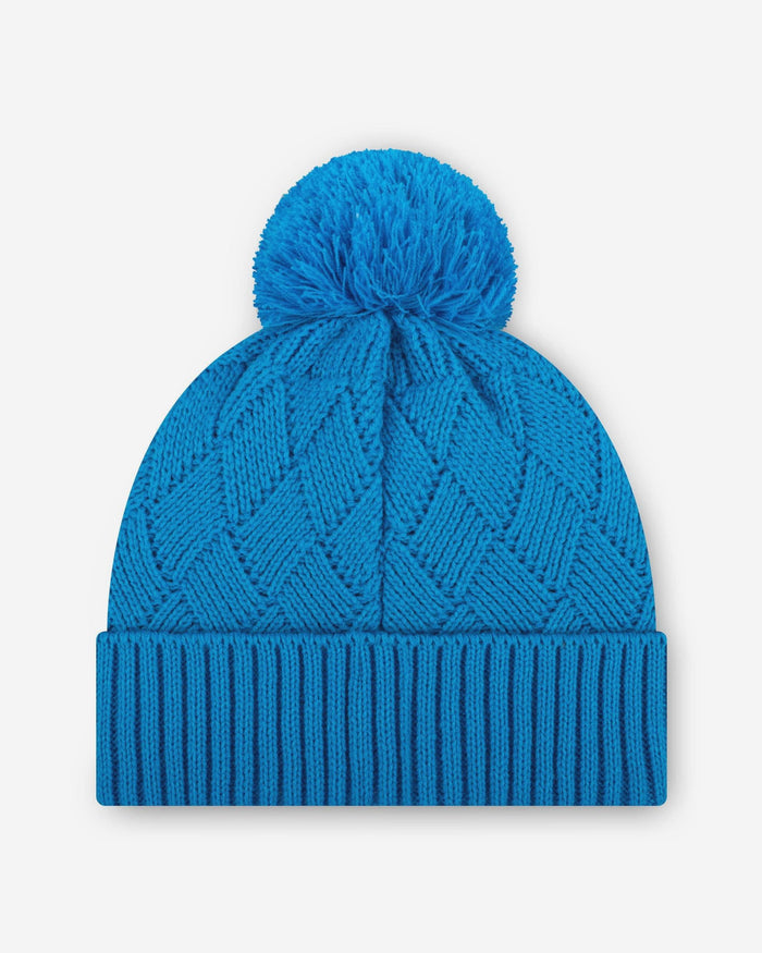 Detroit Lions Rhinestone Primary Logo Criss Cross Beanie FOCO - FOCO.com