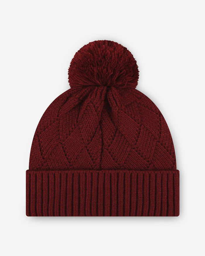 Washington Commanders Rhinestone Primary Logo Criss Cross Beanie FOCO - FOCO.com