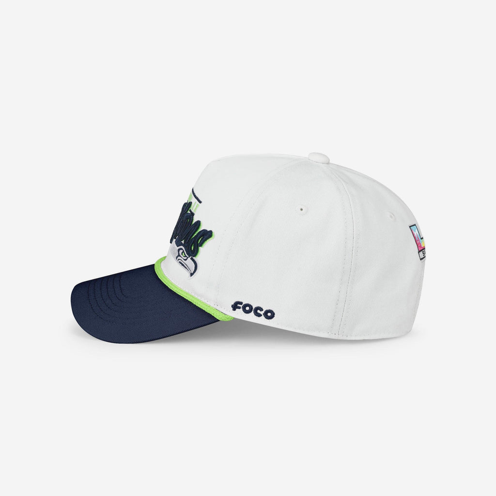 Seattle Seahawks Super Bowl LX Champions Monty Script Marquee RF Cap FOCO