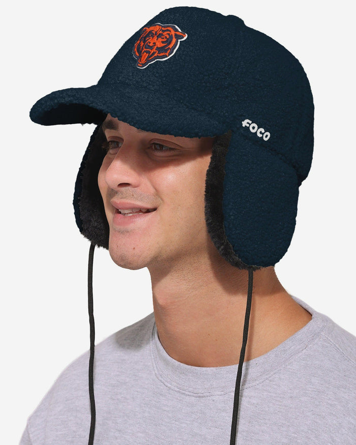 Chicago Bears Sherpa Trapper Cap FOCO - FOCO.com