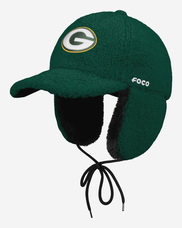 Green Bay Packers Sherpa Trapper Cap FOCO - FOCO.com