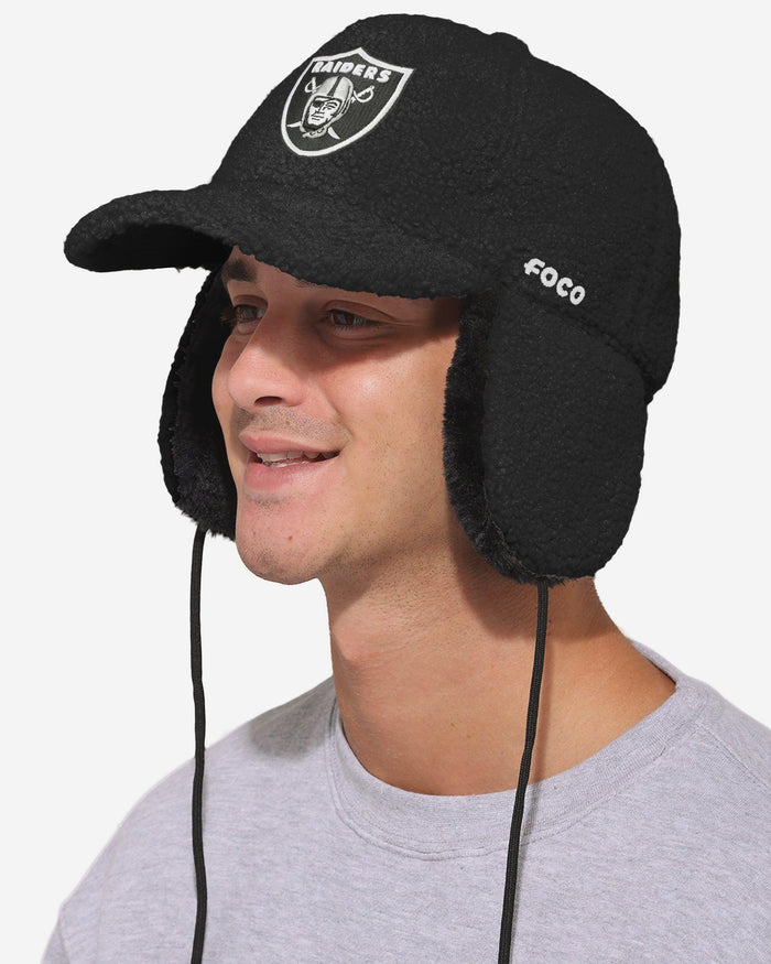 Las Vegas Raiders Sherpa Trapper Cap FOCO - FOCO.com