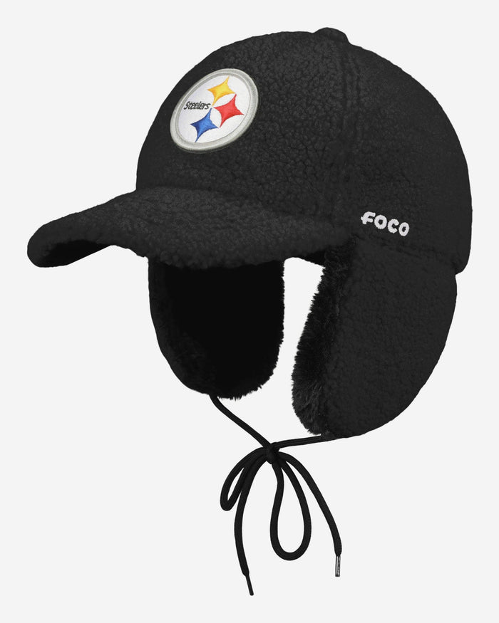 Pittsburgh Steelers Sherpa Trapper Cap FOCO - FOCO.com