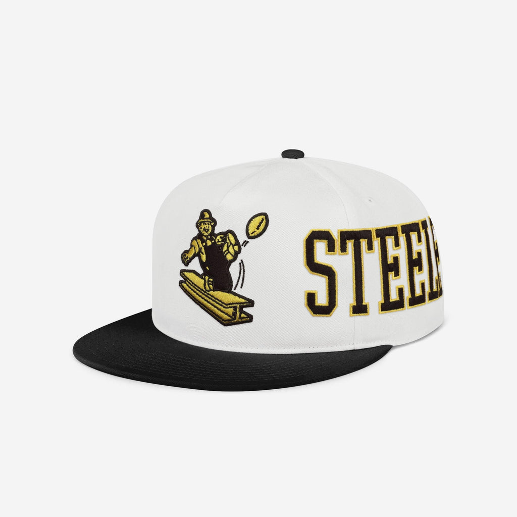 Pittsburgh Steelers Retro Strong Side Wrap Marquee RF Cap FOCO - FOCO.com