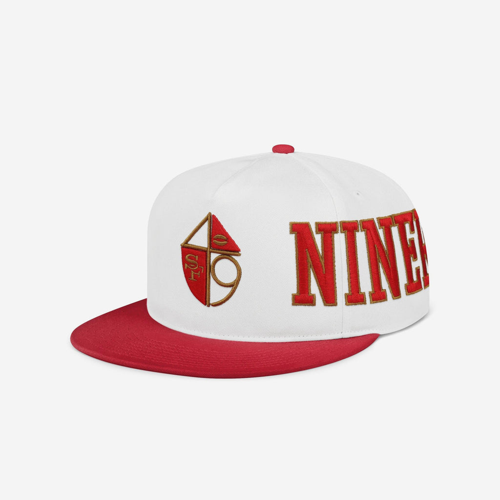 San Francisco 49ers Retro Strong Side Wrap Primetime RF Cap FOCO - FOCO.com