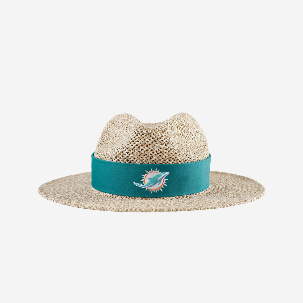 Miami Dolphins Band Straw Hat FOCO - FOCO.com