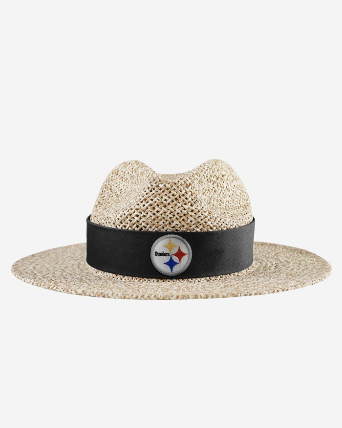 Pittsburgh Steelers Band Straw Hat FOCO - FOCO.com
