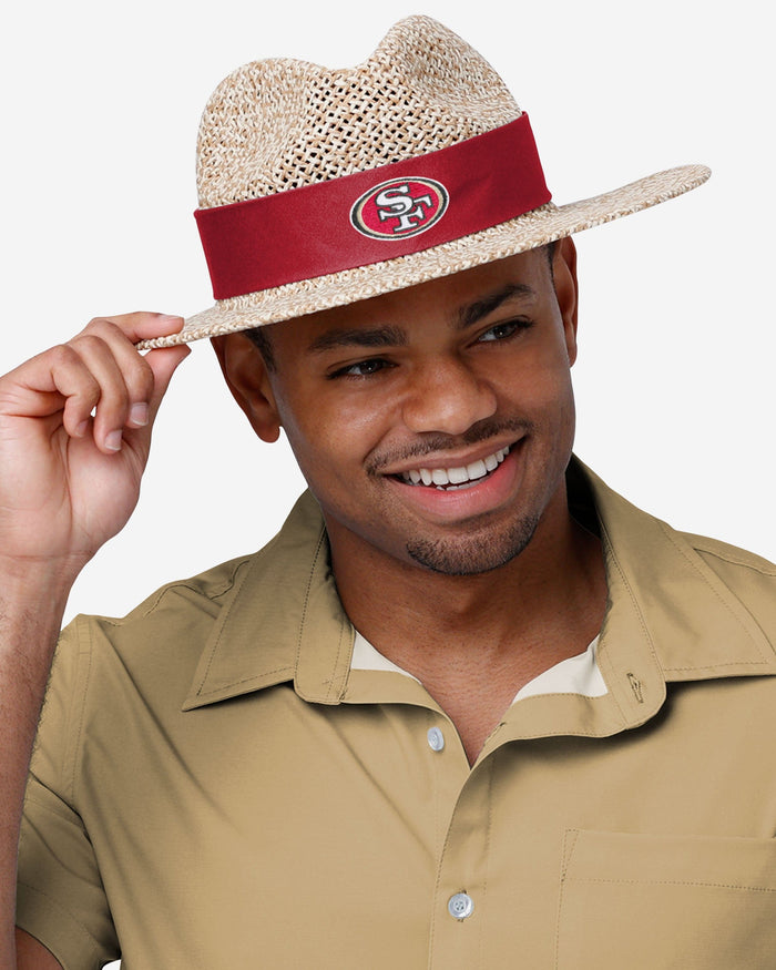 San Francisco 49ers Band Straw Hat FOCO - FOCO.com