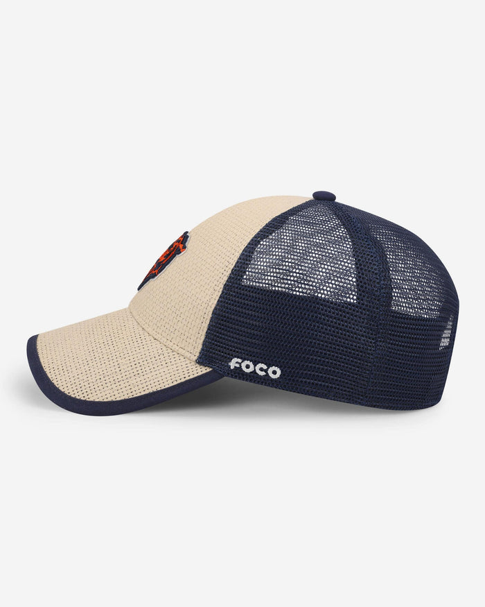 Chicago Bears Straw Trucker Cap FOCO - FOCO.com